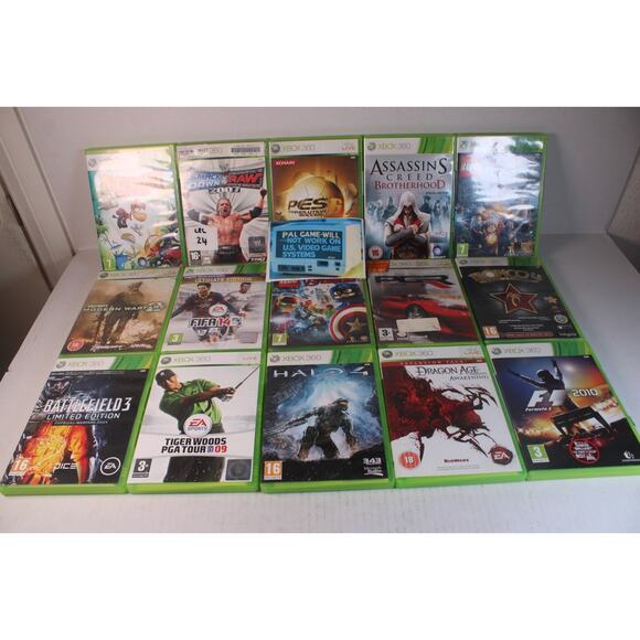 Xbox 360 Game Bundle 15 Games Pal Region, Most have manuals, work great - Picture 1 of 8